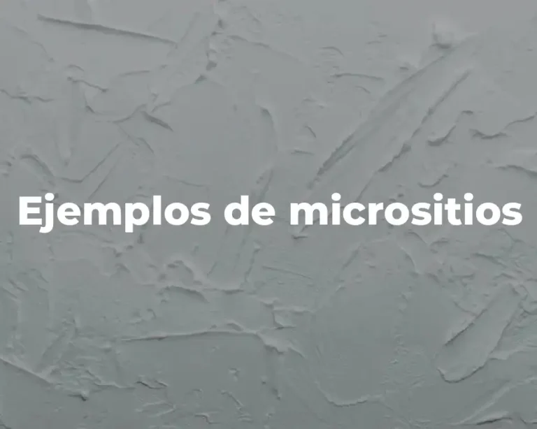 Ejemplos de micrositios