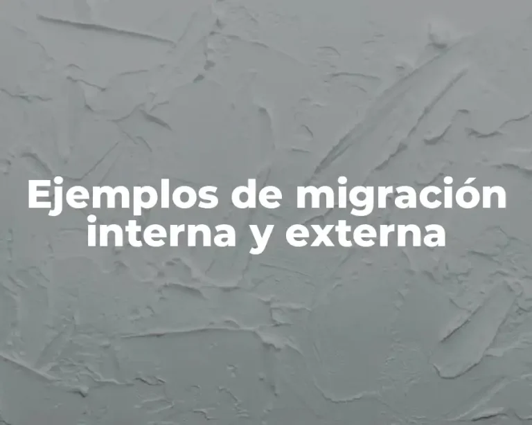 Ejemplos de migración interna y externa