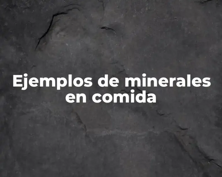 Ejemplos de minerales en comida