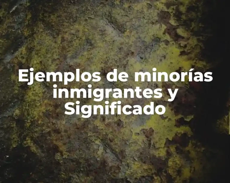 Ejemplos de minorías inmigrantes y Significado