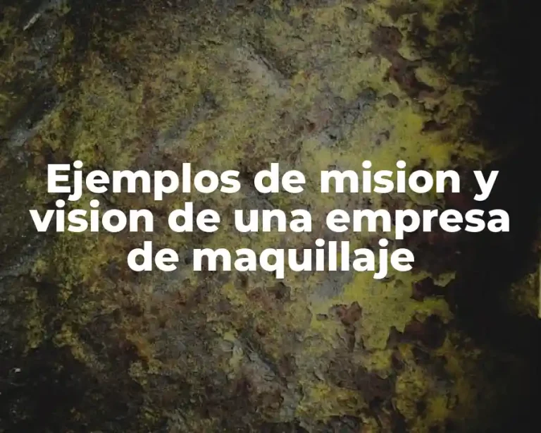 Ejemplos de mision y vision de una empresa de maquillaje