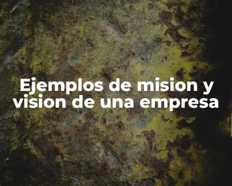 Ejemplos de mision y vision de una empresa