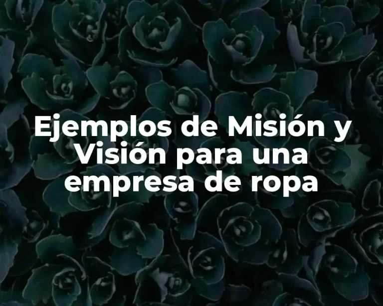 Ejemplos de Misión y Visión para una empresa de ropa