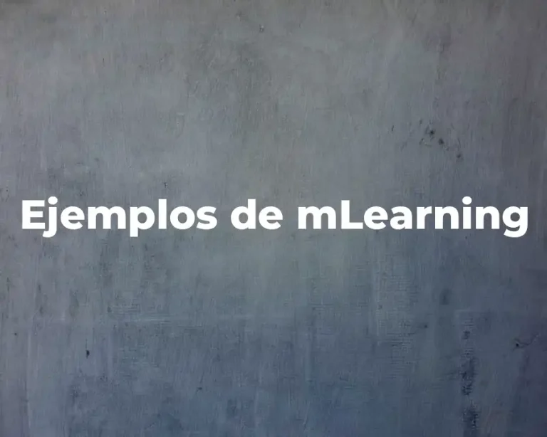 Ejemplos de mLearning