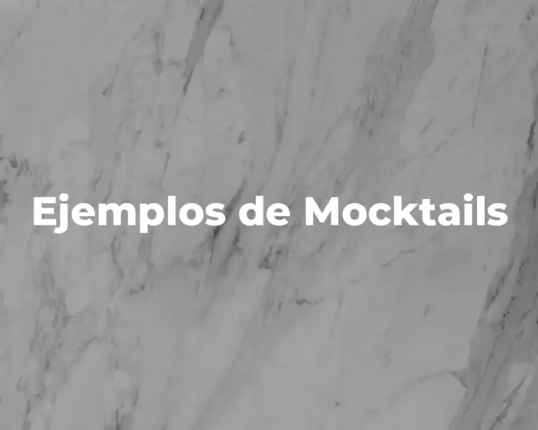 Ejemplos de Mocktails