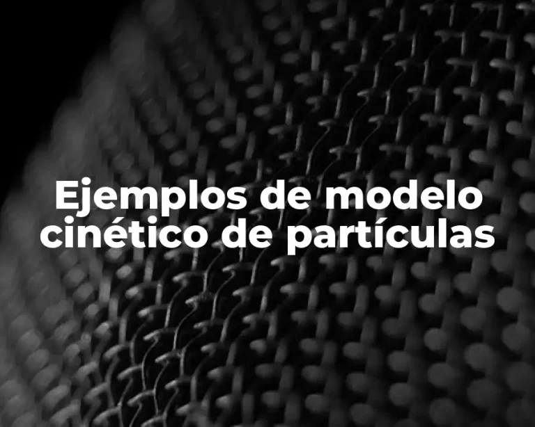 Ejemplos de modelo cinético de partículas