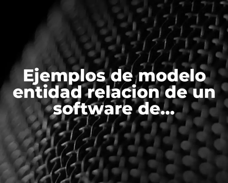 Ejemplos de modelo entidad relacion de un software de contabilidad