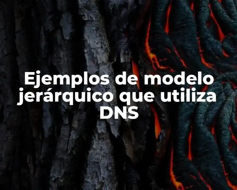 Ejemplos de modelo jerárquico que utiliza DNS