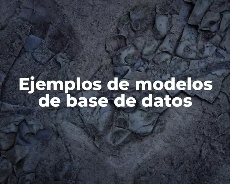 Ejemplos de modelos de base de datos