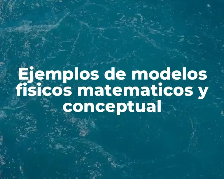 Ejemplos de modelos fisicos matematicos y conceptual