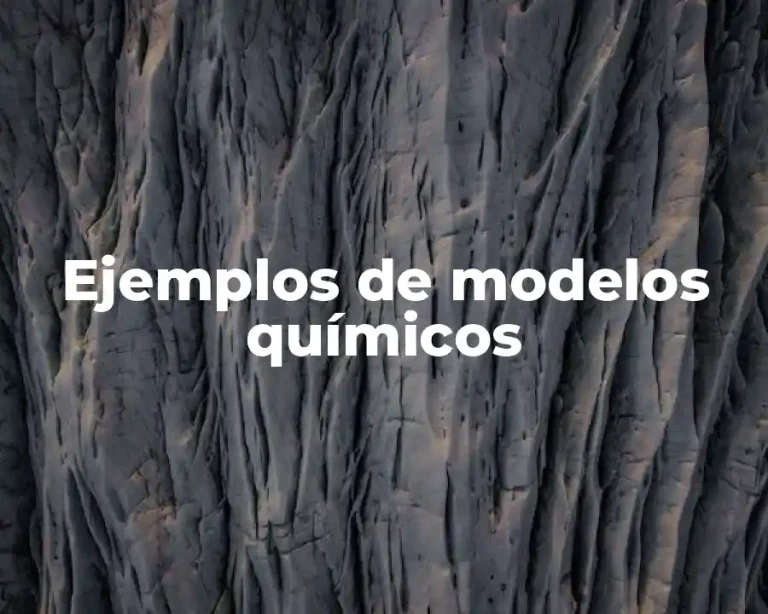 Ejemplos de modelos químicos