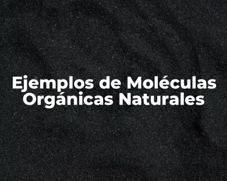 Ejemplos de Moléculas Orgánicas Naturales