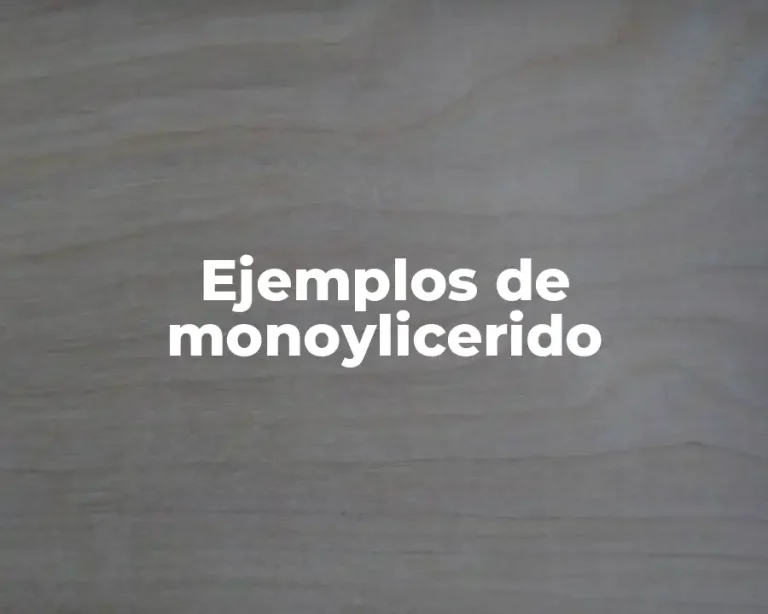 Ejemplos de monoylicerido