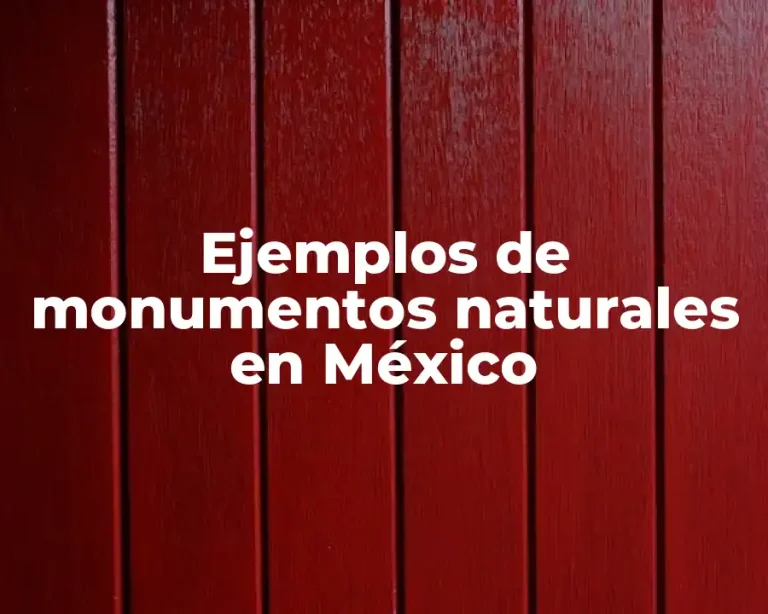 Ejemplos de monumentos naturales en México