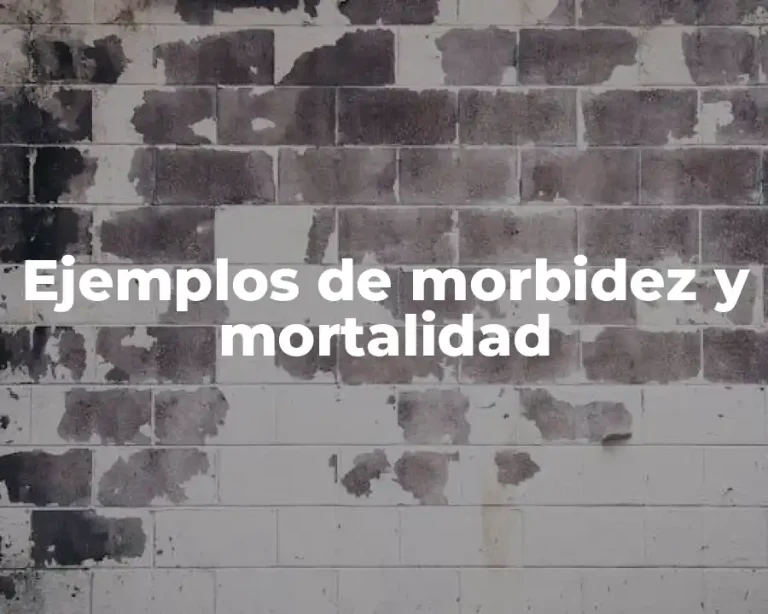 Ejemplos de morbidez y mortalidad