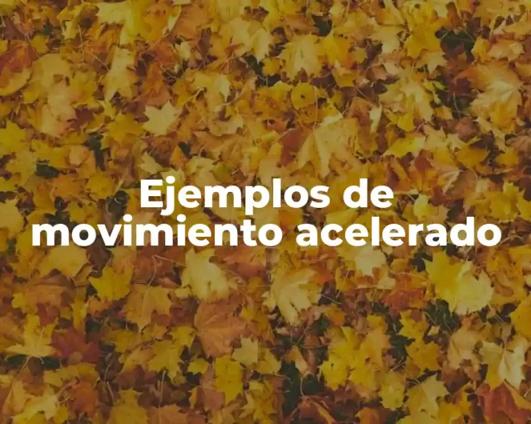 Ejemplos de movimiento acelerado