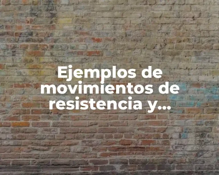 Ejemplos de movimientos de resistencia y Significado