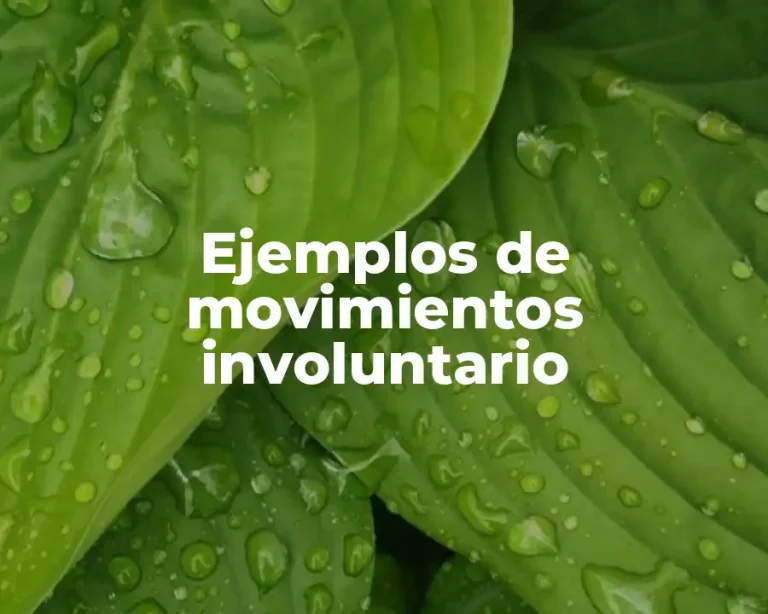 Ejemplos de movimientos involuntario