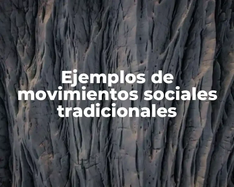 Ejemplos de movimientos sociales tradicionales