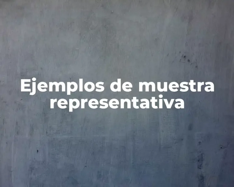 Ejemplos de muestra representativa