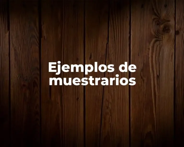 Ejemplos de muestrarios