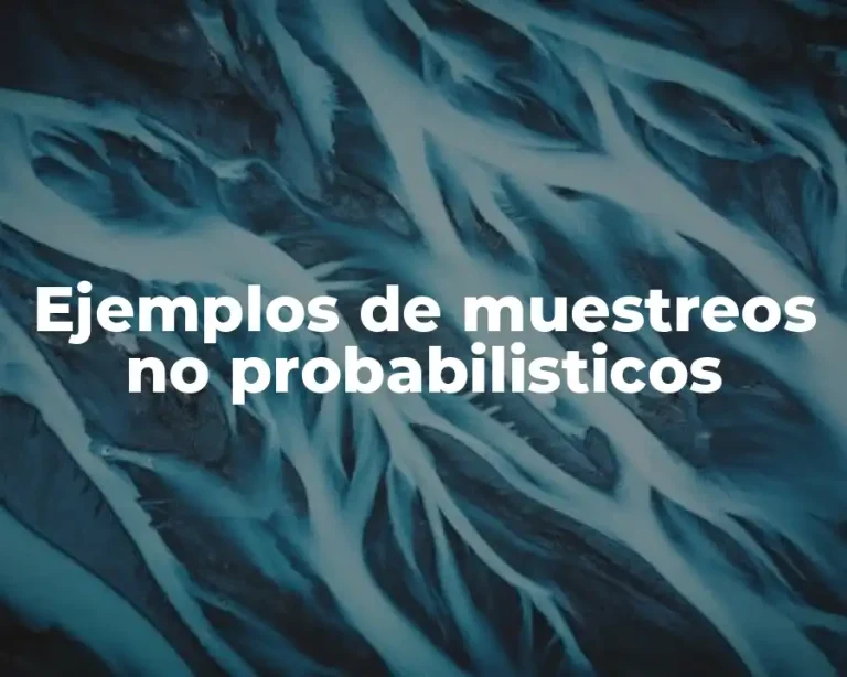 Ejemplos de muestreos no probabilisticos