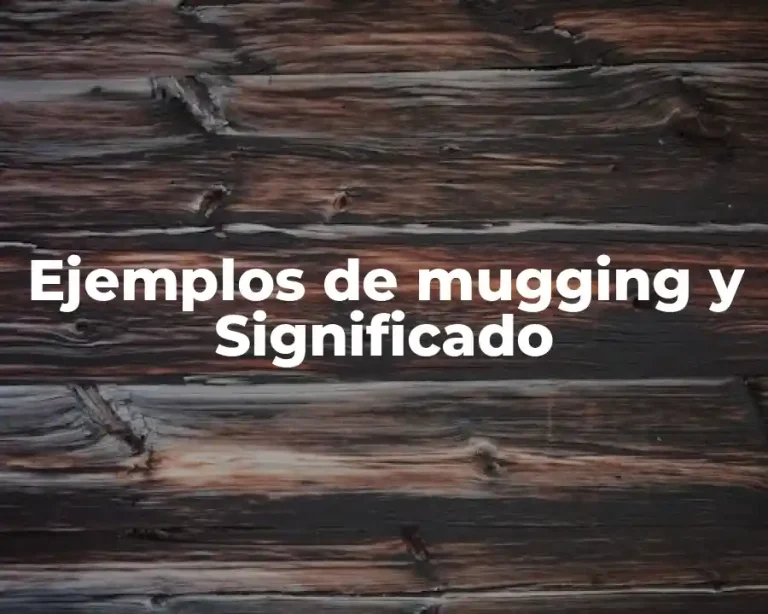 Ejemplos de mugging y Significado