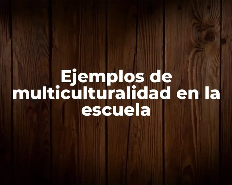 Ejemplos de multiculturalidad en la escuela