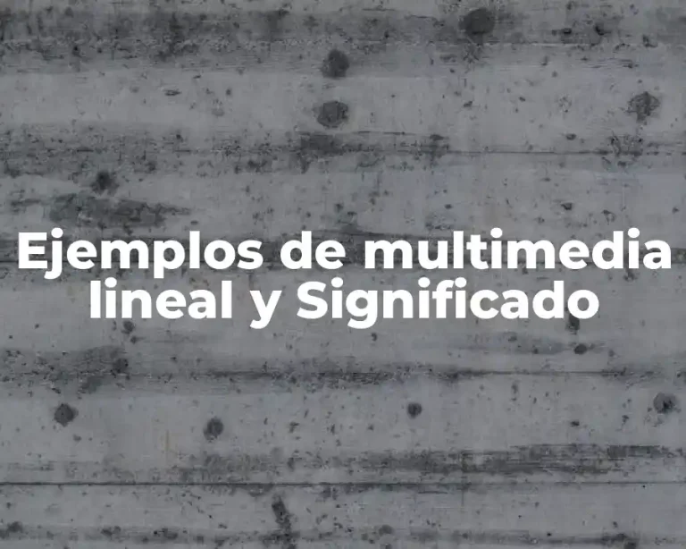 Ejemplos de multimedia lineal y Significado