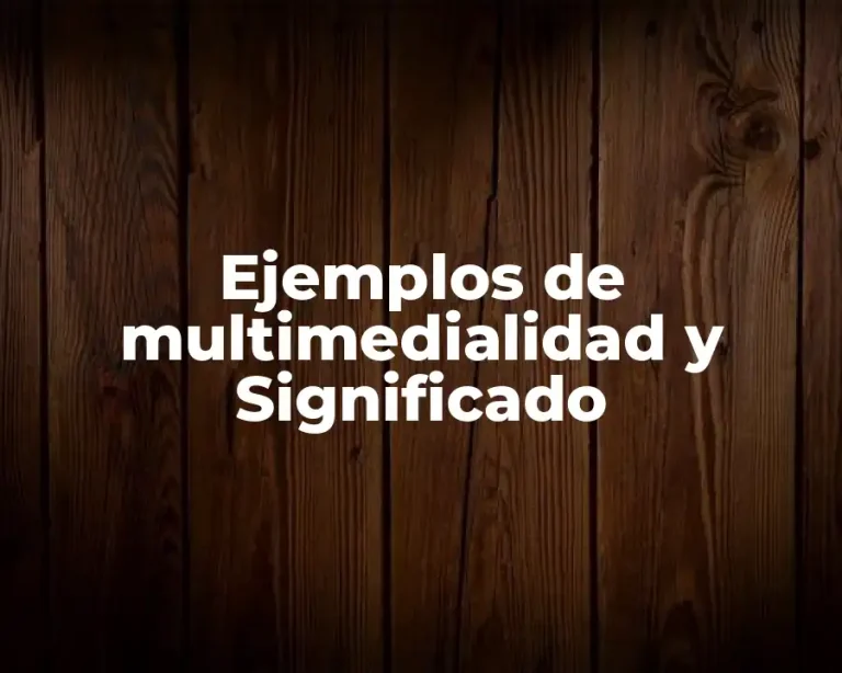 Ejemplos de multimedialidad y Significado