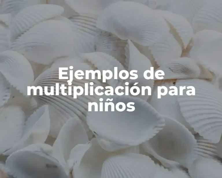 Ejemplos de multiplicación para niños