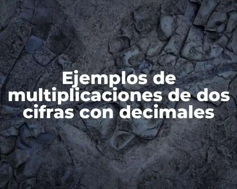 Ejemplos de multiplicaciones de dos cifras con decimales