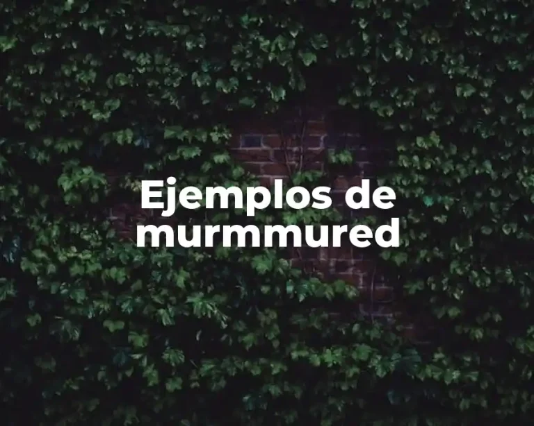 Ejemplos de murmmured