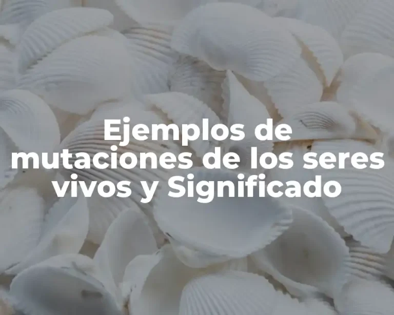 Ejemplos de mutaciones de los seres vivos y Significado