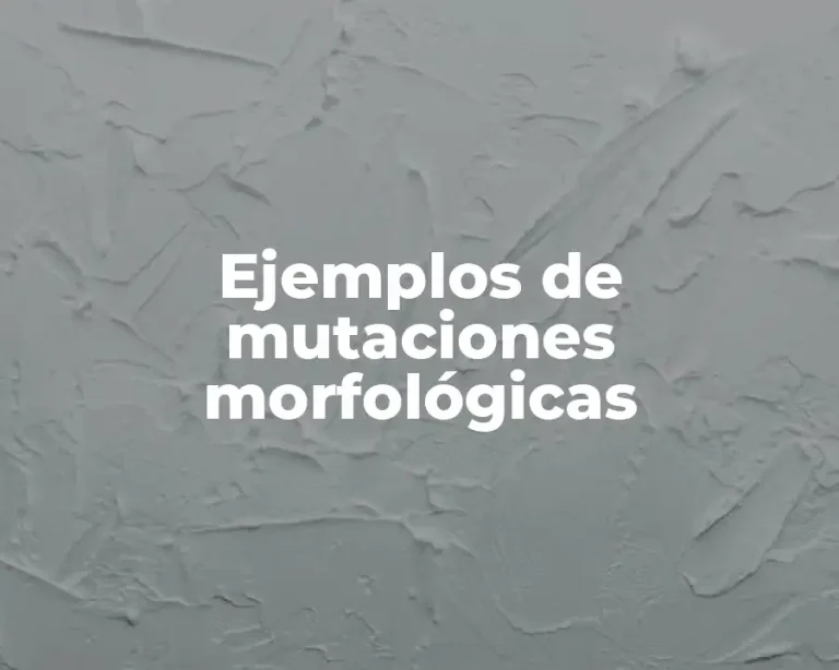 Ejemplos de mutaciones morfológicas