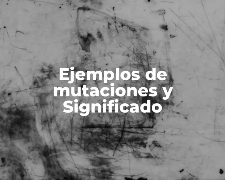 Ejemplos de mutaciones y Significado