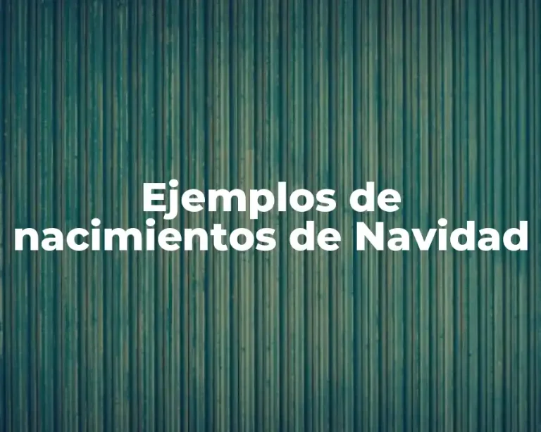 Ejemplos de nacimientos de Navidad