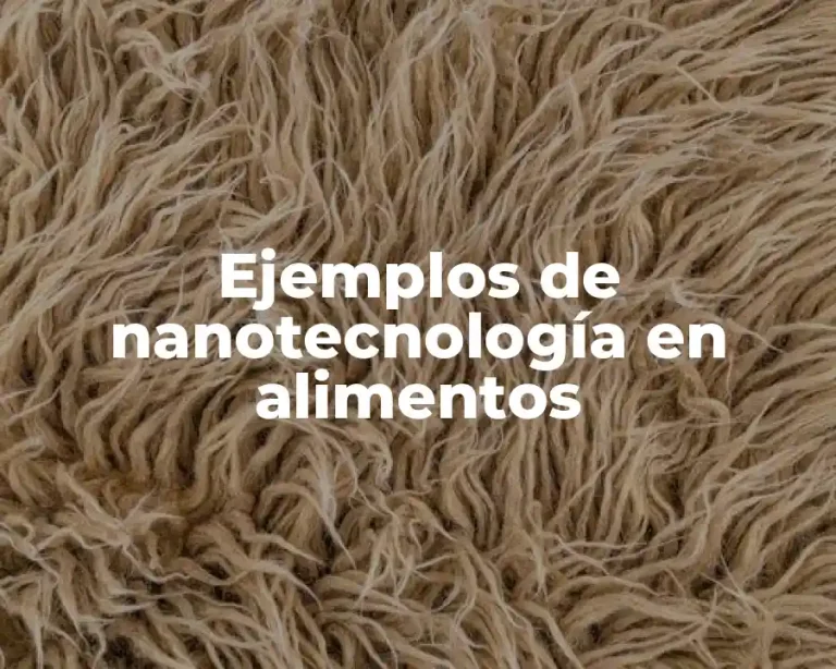 Ejemplos de nanotecnología en alimentos