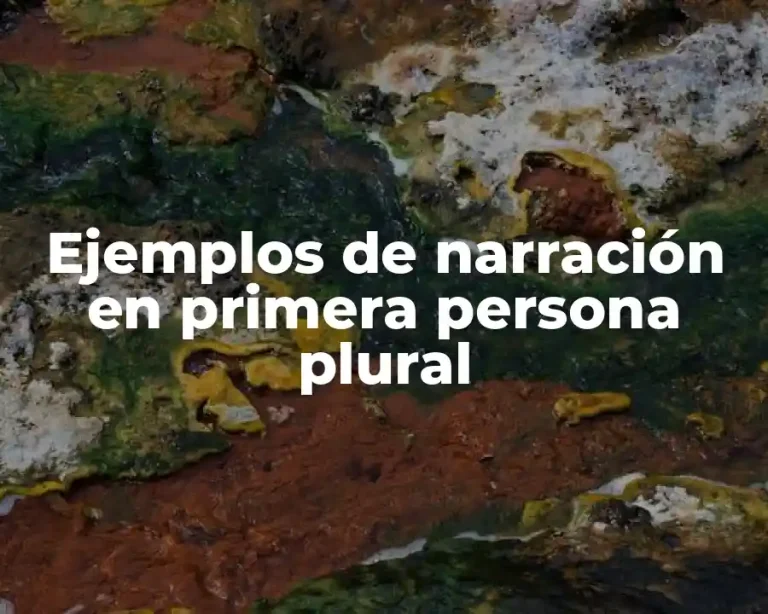 Ejemplos de narración en primera persona plural