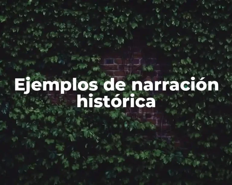 Ejemplos de narración histórica