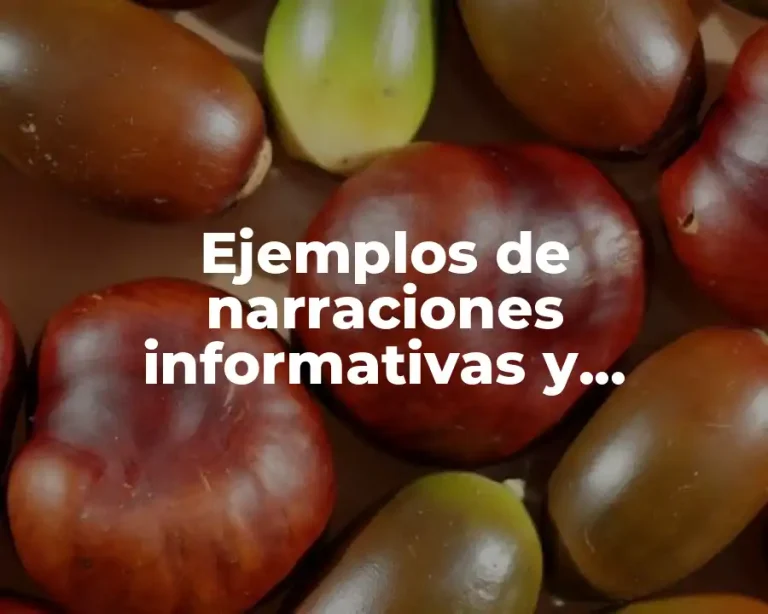 Ejemplos de narraciones informativas y Significado