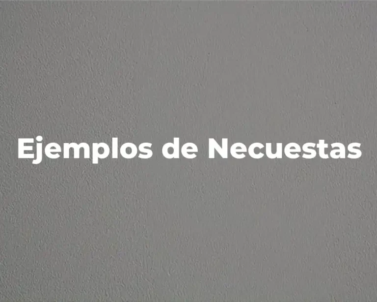 Ejemplos de Necuestas