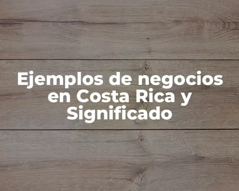 Ejemplos de negocios en Costa Rica y Significado