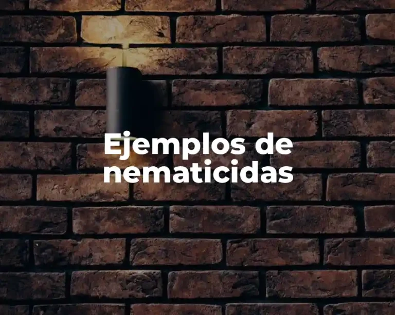 Ejemplos de nematicidas