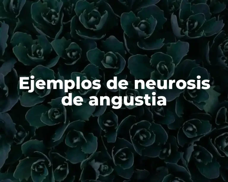 Ejemplos de neurosis de angustia