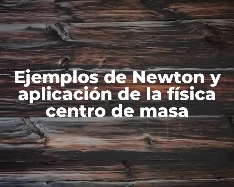 Ejemplos de Newton y aplicación de la física centro de masa