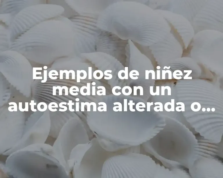 Ejemplos de niñez media con un autoestima alterada o disminuida