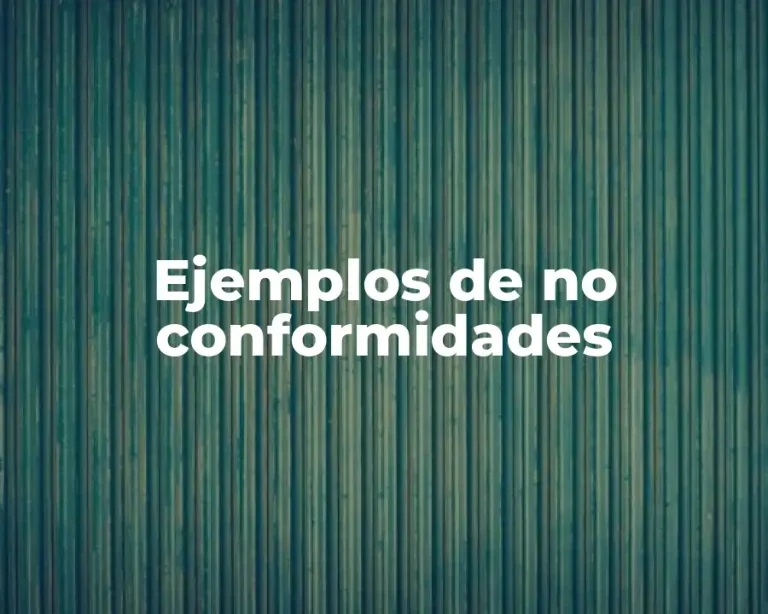 Ejemplos de no conformidades