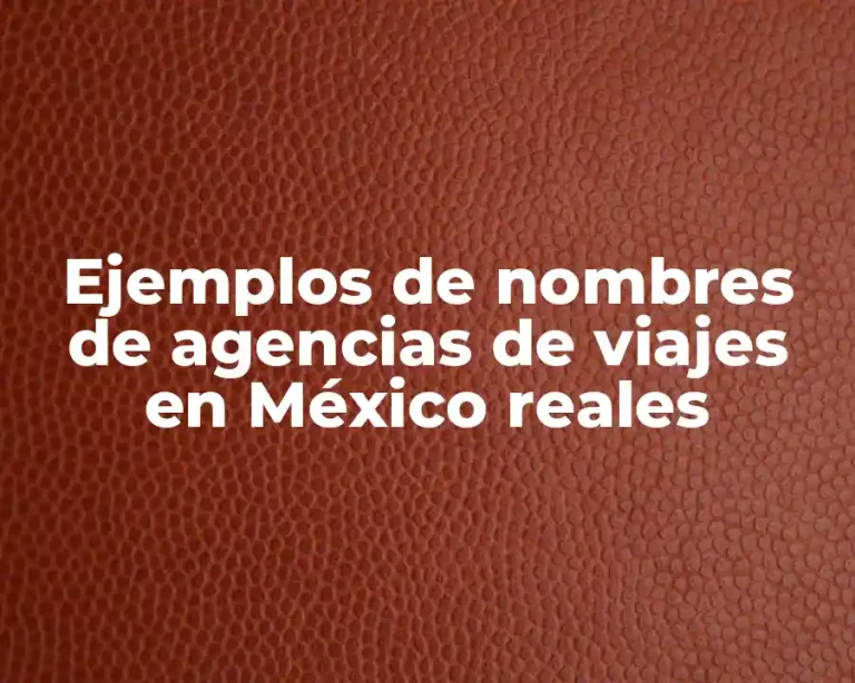 Ejemplos de nombres de agencias de viajes en México reales