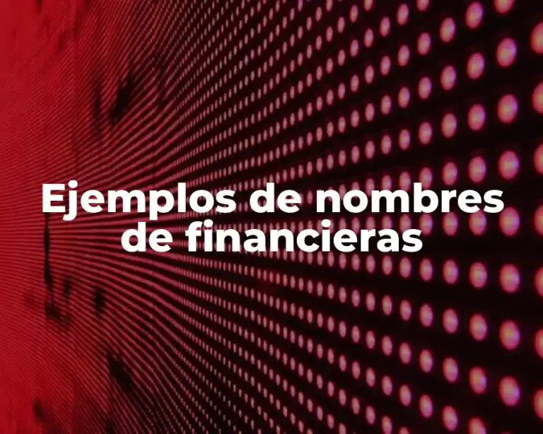 Ejemplos de nombres de financieras